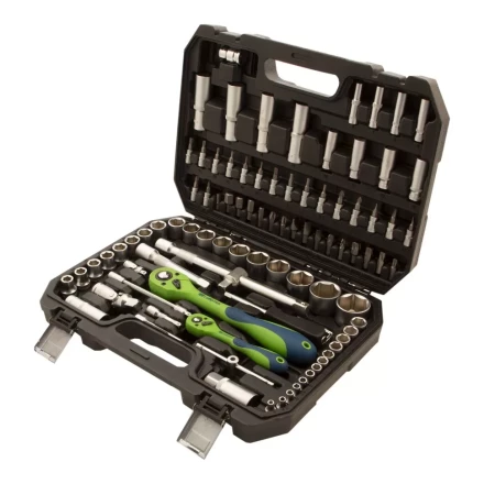 Набор инструментов 94 предмета, CrV, 1/2&quot;, 1/4&quot; Сибртех 13509 купить в Ижевске