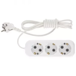 Удлинитель бытовой серия УХз-10-302, с заземлением, 2м, 3 розетки, 10A  Stern 95765