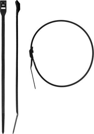 Кабельные стяжки черные КОБРА с плоским замком нейлоновые пакет серия ПРОФЕССИОНАЛ купить в Ижевске