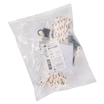 Канат спасательный КВТ КСЛ-10-2 с двумя карабинами (77524) купить в Ижевске