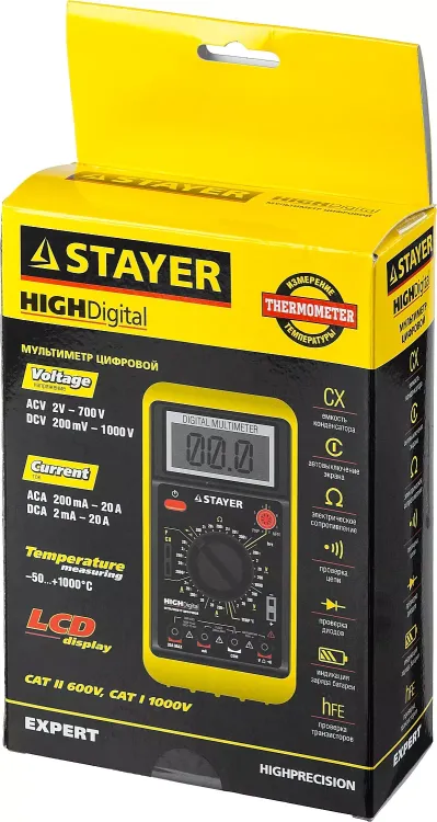 Мультиметр STAYER "EXPERT" HIGHDigital цифровой 45320-T купить в Ижевске