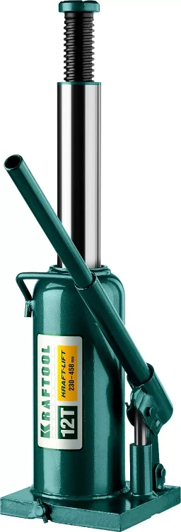 Домкрат гидравлический бутылочный "Kraft-Lift", сварной, 12т, 230-458мм, KRAFTOOL 43462-12 43462-12_z01 купить в Ижевске