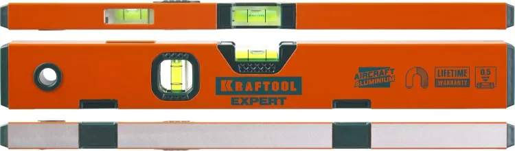 Уровень KRAFTOOL "PROKRAFT-M" коробч. магнит., 2 ампулы, 0,5 мм/м, 400мм 34712-040_z01 купить в Ижевске