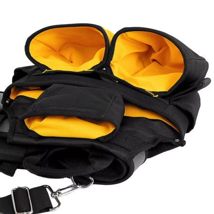 Пояс монтажника усиленный, с лямками, сумки поясные, держатель для молотка// Denzel 90290 купить в Ижевске