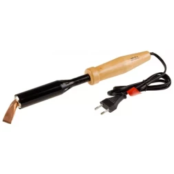 Электропаяльник ЗУБР "МАСТЕР" для лужения с деревянной рукояткой и долговечным жалом, форма клин, 150Вт 55405-150_z01
