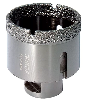 Коронка алмазная по керамограниту D 57 мм для УШМ сух. рез Энкор 48313 купить в Ижевске