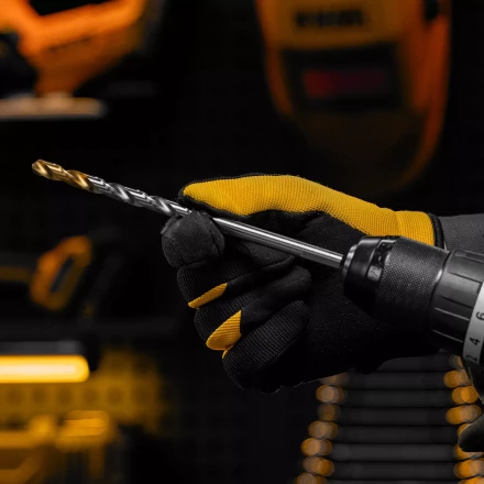 Сверло спиральное по металлу Denzel, 8,5 х 165 мм, Р6М5, Golden Tip, удлиненное, 718261 купить в Ижевске