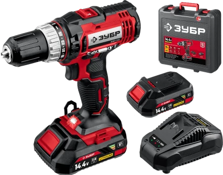 Дрель-шуруповерт, 2 АКБ С1-14 (2 Ач), в кейсе ДШЛ-145-22 серия «МАСТЕР» купить в Ижевске