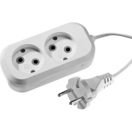 Удлинитель СИБИН электрический, ШВВП сечение 0,75кв мм, 2 гнезда, макс мощн 1300Вт, 5м 55091-5 купить в Ижевске