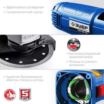 Машина углошлифовальная компактная УШМ-П125-750 серия ПРОФЕССИОНАЛ купить в Ижевске