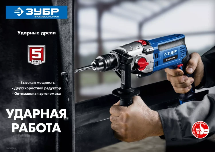 Дрель ударная двухскоростная ДУ-П850-2 ЭРМ серия ПРОФЕССИОНАЛ купить в Ижевске