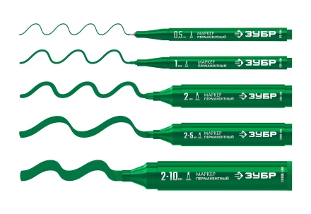 ЗУБР МП-50 зеленый, 0.5 мм перманентный маркер (06321-4) купить в Ижевске