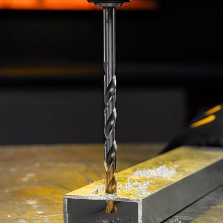 Сверло спиральное по металлу Denzel, 9 х 175 мм, Р6М5, Golden Tip, удлиненное 718262 купить в Ижевске