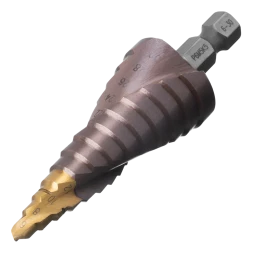 Сверло ступенчатое Denzel 723614, 6-8-10-12-14-16-18-20-22-24-26-28-30мм, Р6М5К5, 6-гр. хвостовик