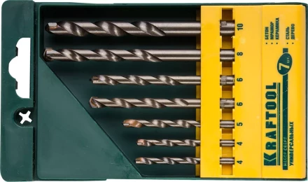 Набор KRAFTOOL &quot;EXPERT&quot; Сверла универсальные (бетон,мрамор,сталь,стекло,керамика,дерево), цилиндр. хвост., в боксе, 7шт 29172-H7 купить в Ижевске