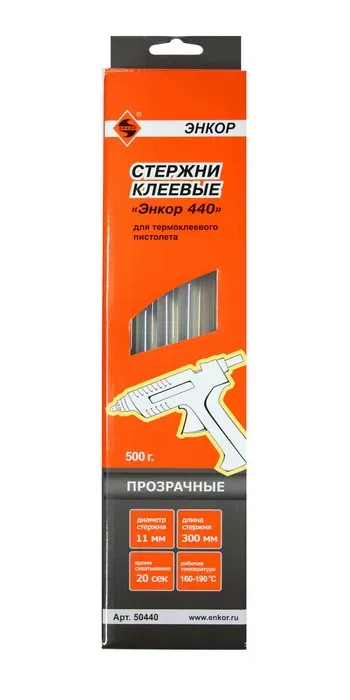 Стержень клеевой 11х300мм ЭНКОР 440 17шт 50440 купить в Ижевске