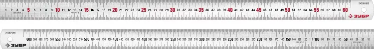 ЗУБР Про-60, длина 0.60 м, усиленная нержавеющая линейка, Профессионал (34280-060) купить в Ижевске
