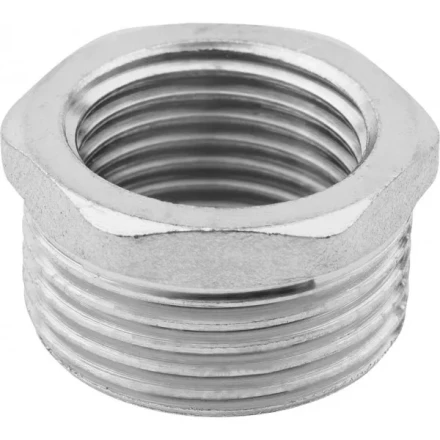 Футорка ЗУБР "ЭКСПЕРТ", никелированная латунь, 3/4" х 1/2" 51281-3/4-1/2 купить в Ижевске