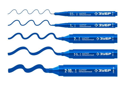 ЗУБР МП-50 синий, 0.5 мм перманентный маркер (06321-7) купить в Ижевске