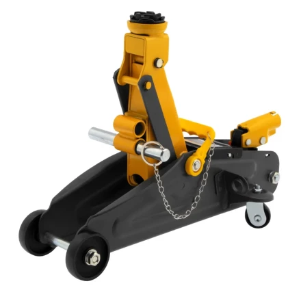 Домкрат гидравлический подкатной Denzel с фиксатором 2 т 130-330 мм в кейсе 51154 купить в Ижевске