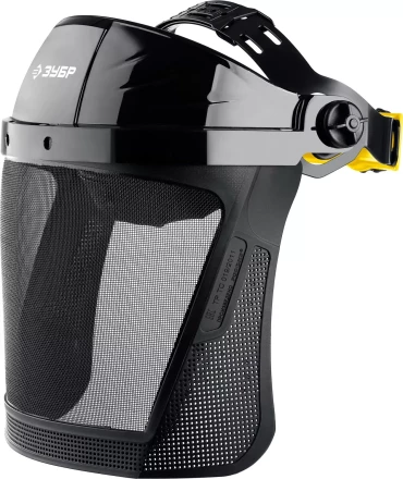 ЗУБР СЕКТОР-С, экран из мелкоячеистой сетки 190 х 339 мм, с храповиком, защитный лицевой щиток, Профессионал (110851) купить в Ижевске