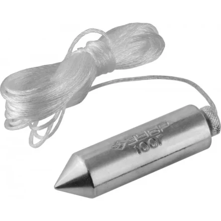 Отвес ЗУБР &quot;МАСТЕР&quot; строительный со шнуром, в пластиковом контейнере,100 г 0636-100_z01 купить в Ижевске