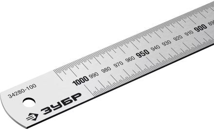 ЗУБР Про-100, длина 1.0 м, усиленная нержавеющая линейка, Профессионал (34280-100) купить в Ижевске