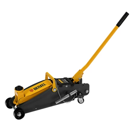 Домкрат гидравлический подкатной Denzel с фиксатором 2,8 т 135-385 мм 51155 купить в Ижевске