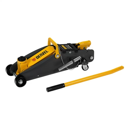 Домкрат гидравлический подкатной Denzel с фиксатором 2,8 т 135-385 мм 51155 купить в Ижевске