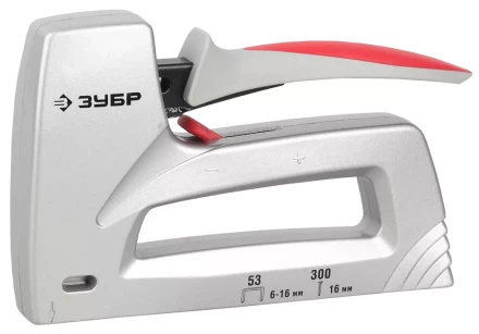 Степлер ЗУБР , пластинчатая пружина, литой корпус, 2 в 1, тип53: 6-14мм, тип 300: 16мм 31503_z01 купить в Ижевске