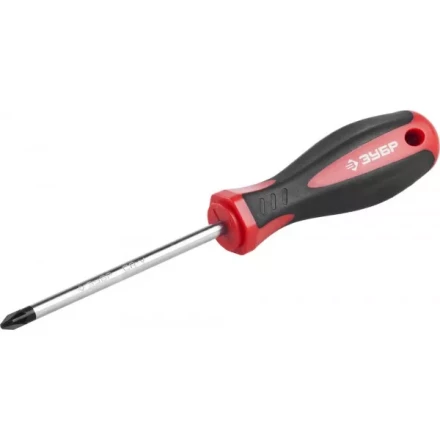 Отвертка ЗУБР &quot;МАСТЕР&quot;, Cr-v, эргономичная двухкомпонентная рукоятка, PZ2x100мм 25063-2-100_z02 купить в Ижевске