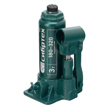 Домкрат гидравлический бутылочный Сибртех 50801, 3 т, 180-320 мм купить в Ижевске