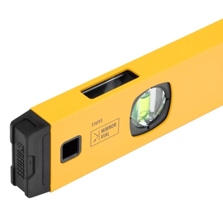 Уровень алюминиевый Denzel, магнит, фрезерованный, 3 глазка (1 зеркал.), 0,5 мм/м, 1000 мм, 33693 купить в Ижевске