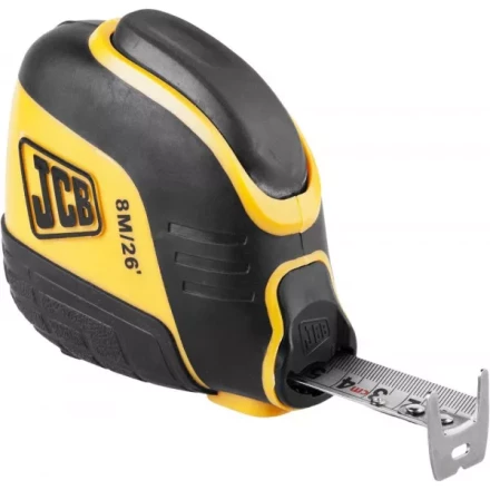 Рулетка JCB, автостоп, двусторонняя шкала, двухкомпонентный корпус, 8м JMS004 купить в Ижевске