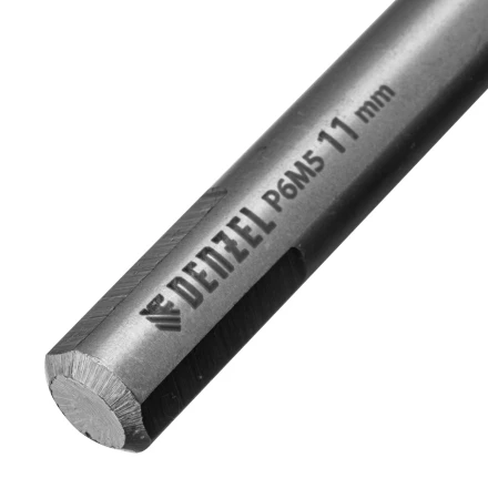 Сверло спиральное по металлу Denzel, 11 х 195 мм, Р6М5, Golden Tip, удлиненное 718264 купить в Ижевске