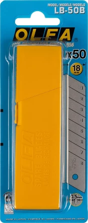 Лезвие OLFA сегментированное, 8 сегментов, 18х100х0,5мм, 50шт OL-LB-50B купить в Ижевске