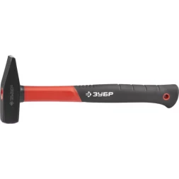 Молоток с фиберглассовой рукояткой, ЗУБР "МАСТЕР" 20020-08, кованый, 800 г 20020-08