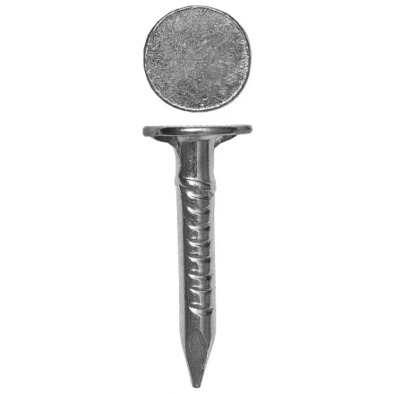 Гвозди оцинкованные с большой головкой, в п/э пакете, 3,0x50мм, 25шт 3060-30-50 купить в Ижевске