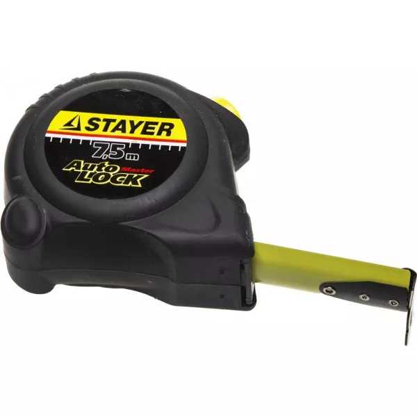 Рулетка STAYER "MASTER" "AUTOLOCK", корпус с резиновым напылением, автостоп, 7,5мх25мм 2-34126-07-25_z01 купить в Ижевске