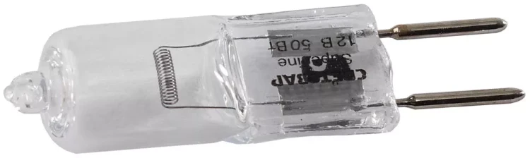 Лампа галогенная СВЕТОЗАР капсульная, прозрачное стекло, цоколь GY6.35, диаметр 12мм, 50Вт, 12В SV-44775-T купить в Ижевске