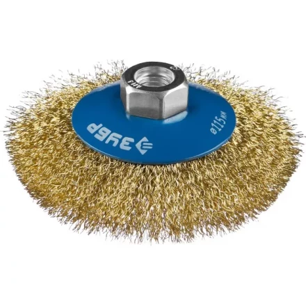 ЗУБР &quot;ПРОФЕССИОНАЛ&quot;. Щетка коническая для УШМ, витая латунированная стальная проволока 0,3мм, 115ммхМ14 35267-115_z02 купить в Ижевске