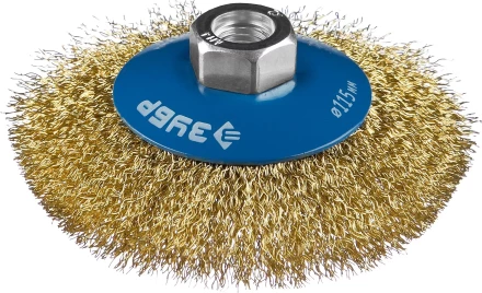 ЗУБР &quot;ПРОФЕССИОНАЛ&quot;. Щетка коническая для УШМ, витая латунированная стальная проволока 0,3мм, 115ммхМ14 35267-115_z02 купить в Ижевске