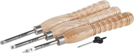 Набор ЗУБР &quot;ЭКСПЕРТ&quot;: Токарные резцы по дереву,&quot;Ромб&quot;,&quot;Квадрат&quot;,&quot;Круг&quot;,твердосплав наконеч из карбида W, 100*340мм, 3шт 18371-H3 купить в Ижевске