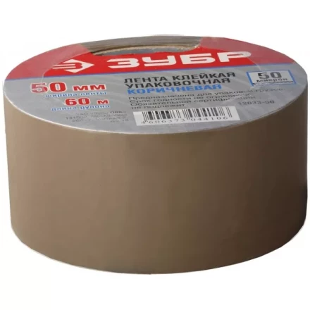 Лента ЗУБР &quot;МАСТЕР&quot; клеящая,   коричневая, усиленная прочность,  толщина 50 мк, 38мм х 60м 12033-38 купить в Ижевске
