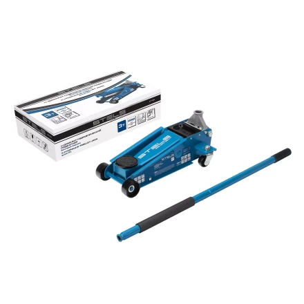 Домкрат гидравлический подкатной Stels 51139, 3 т, 120-450 мм, быстрый подъем, проф. купить в Ижевске