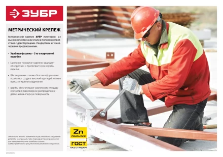 Шайба ЗУБР &quot;МАСТЕР&quot;кузовная, DIN 9021, оцинкованная, 10мм, 5кг 303820-10 купить в Ижевске