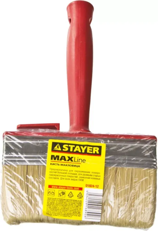 Макловица STAYER "MASTER" UNIVERSAL, светлая щетина, пластмассовый корпус, 3х12см 01824-12 купить в Ижевске