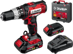 Дрель-шуруповерт ударная, 2 АКБ С1-18 (2 Ач), в кейсе ДШУ-185-22 серия «МАСТЕР»