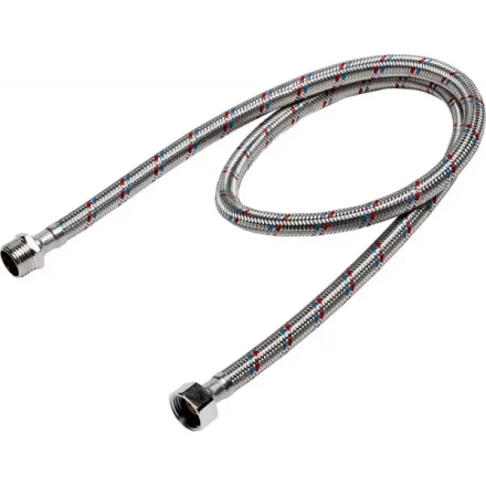 Подводка гибкая ЗУБР для воды, оплетка из нержавеющей стали, г/ш 1/2&quot; - 1м 51005-G/S-100 купить в Ижевске