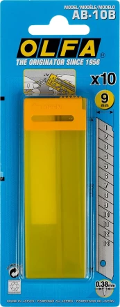 Лезвие OLFA сегментированное, 9х80х0,38мм, 10шт OL-AB-10B купить в Ижевске